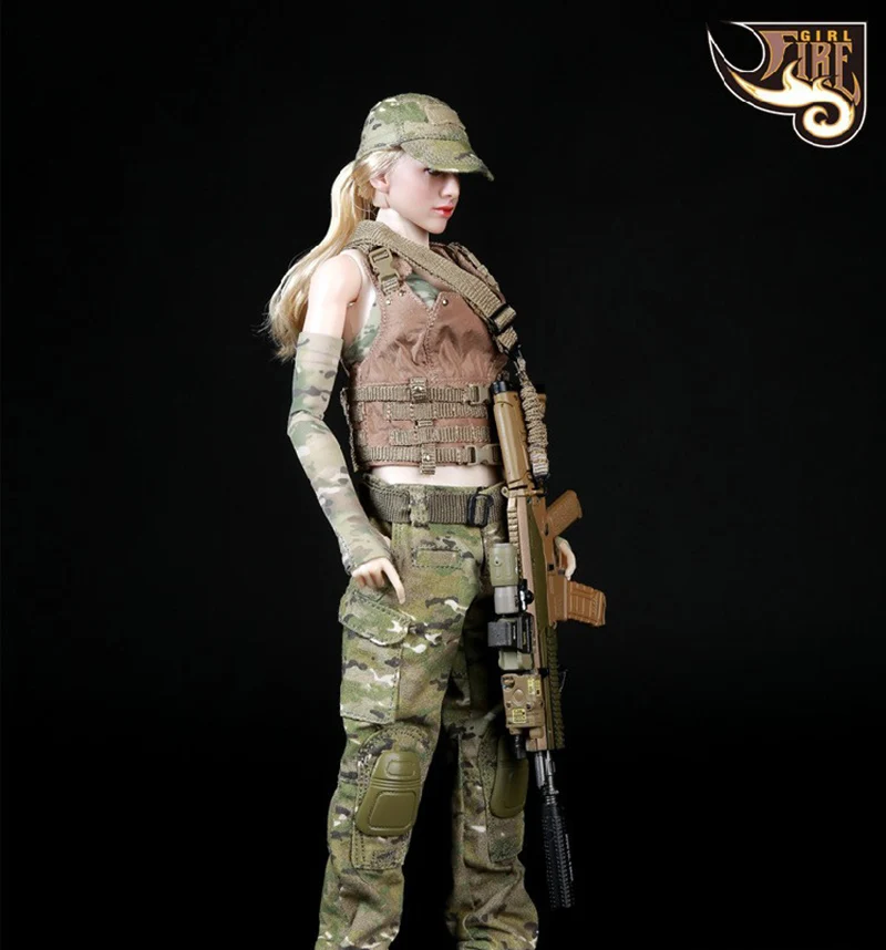 Fire Girl Toys FG003 FG004 1/6 Soldato Femminile Esercito Militare Uniforme Camouflage Tattico Combattimento Vestito Stivali Per 12 "Action Figure