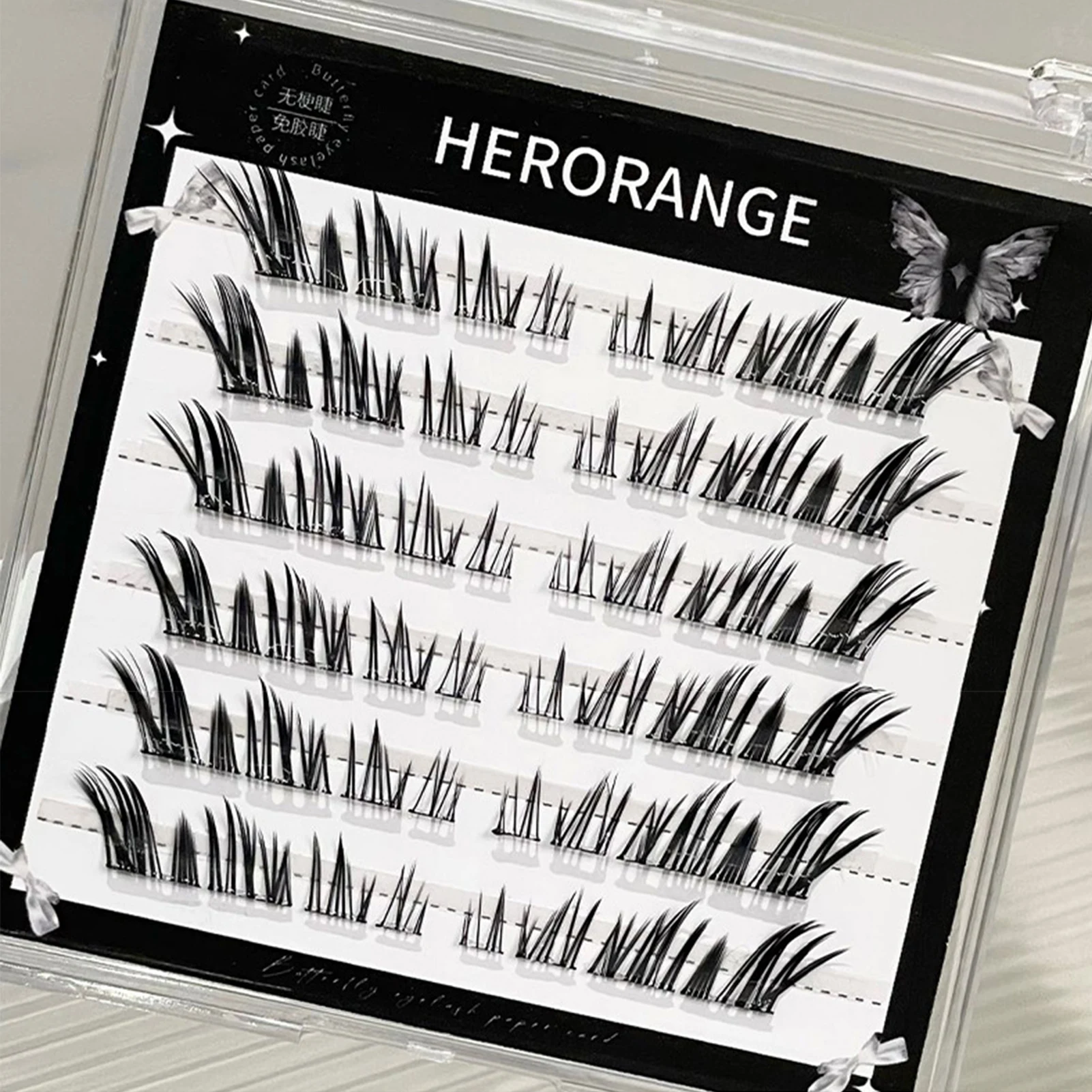 Fumetti Effetto 3D Volpi individuali Ciglia finte Spiky Wispy Eye Tail Estensione ciglia allungate Scelta per risparmiare tempo per principianti