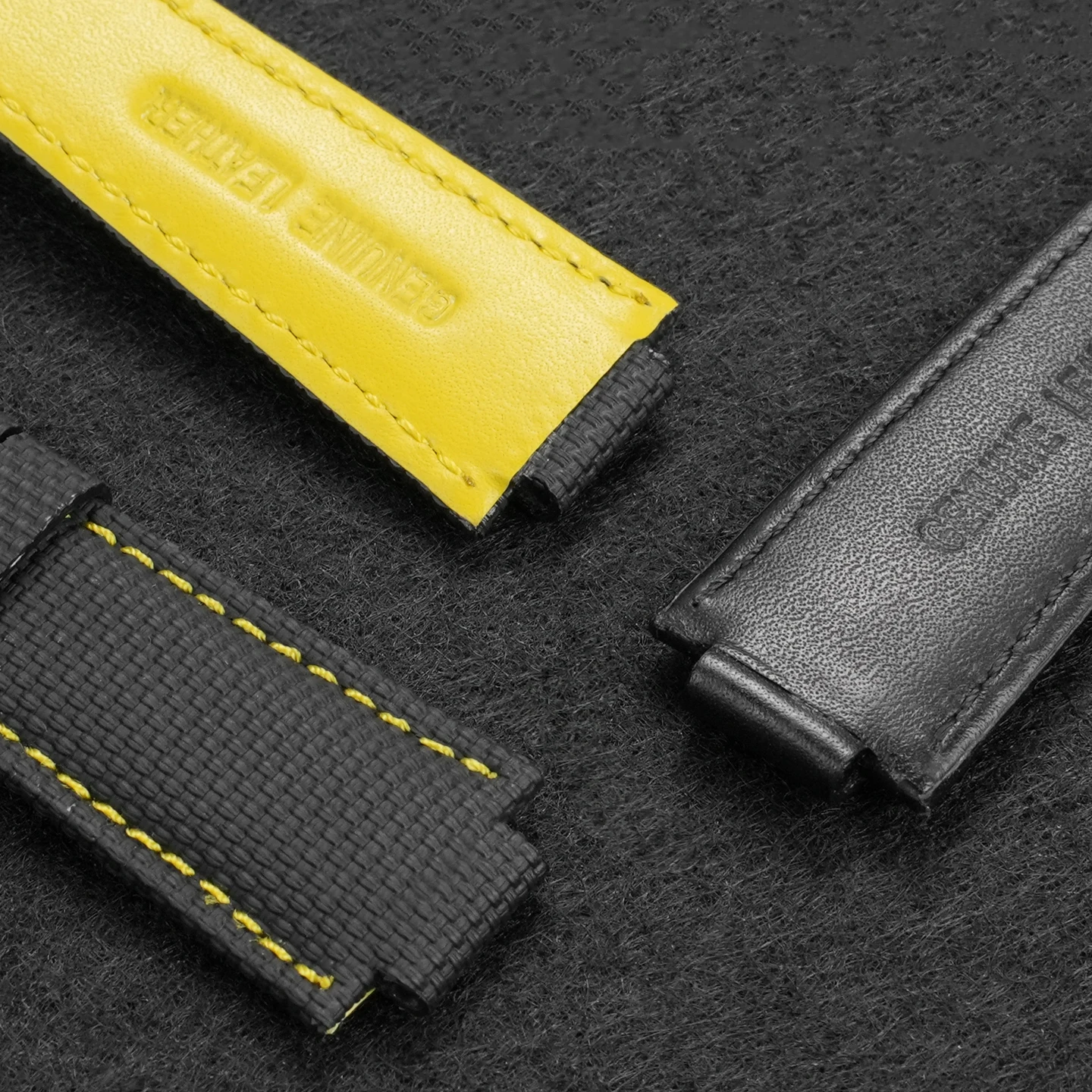 튜더 91210N 노스 플래그 폴라 타입 시리즈 플루오로러버 폴딩 버클 남성용 시계 밴드용 22x12mm 볼록 가죽 스트랩 팔찌