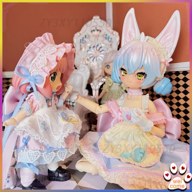 

Original Ufdoll Mini Tea Series Box Movable Bjd Doll Limited Limit Elevator Series Decoration Desktop Model Figurine Toys Gifts