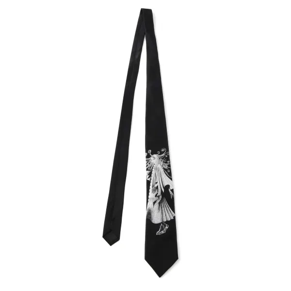 YAMAMOTO-Style 2024 HighQuality Clothing Accessory Unisex Dark Style Comic Silk Printed Tie For Men And Women