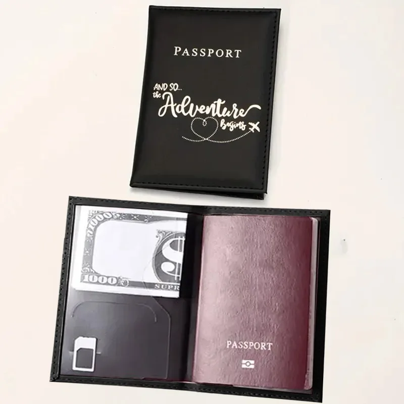 Couverture de Passeport pour Homme et Femme, Mignon, en Cuir, Porte-Cartes pour Fille