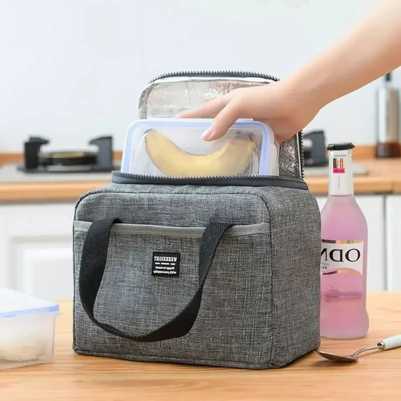 Borsa per il pranzo per donna uomo scatola per il pranzo con isolamento termico impermeabile Bento Pouch borsa per l\'isolamento della cena borse per