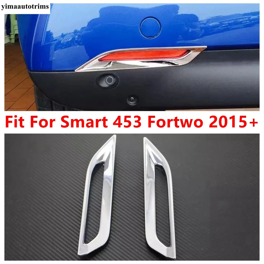 

Car Rear Fog Light Lamp Frame Decoration Cover Trim For Smart 453 Fortwo 2015 - 2020 ABS Chrome Accessories Exterior Refit Kit