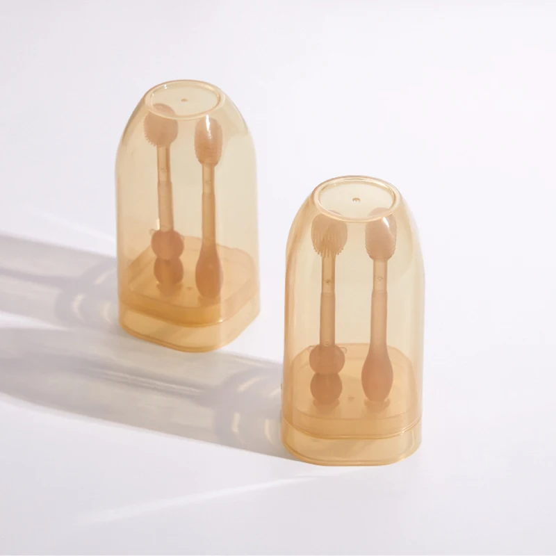 

Набор детских силиконовых зубных щеток с чашкой для ополаскивания, средство для чистки полости рта и языка, портативный дорожный уход за полостью рта