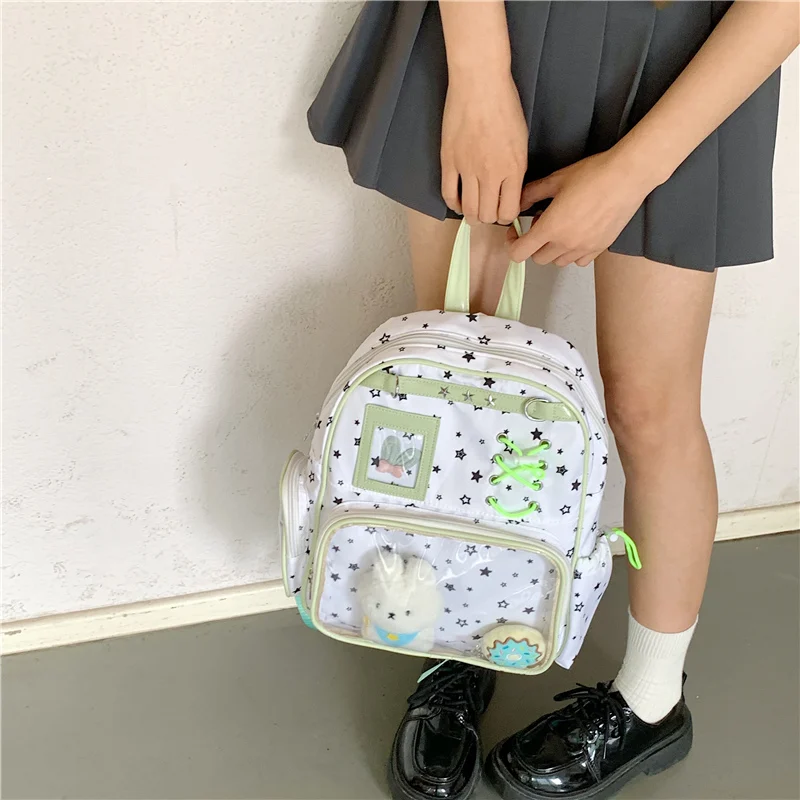 large-capacity-double-shoulder-backpack-star-pain-high-school-college-student-daily-use-bookbag-girls-backpack-shoulder-bag