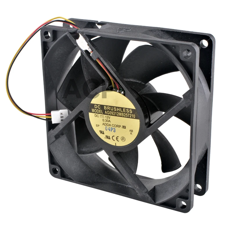 AG09212MB257210 9.2cm 92mm fan 92x92x25mm DC12V 0.30A 3lines Dual ball bearing cooling fan for chassis power supply
