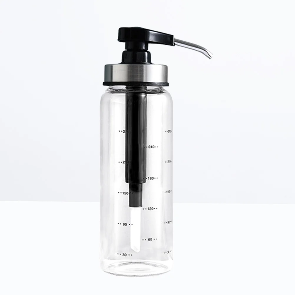 Honey Pump Dispenser Bottle Syrup Dispenser Hand Wash Pump Dispenser Honey Storage Jar Syrup Pourer For Kitchen Salad Dressing