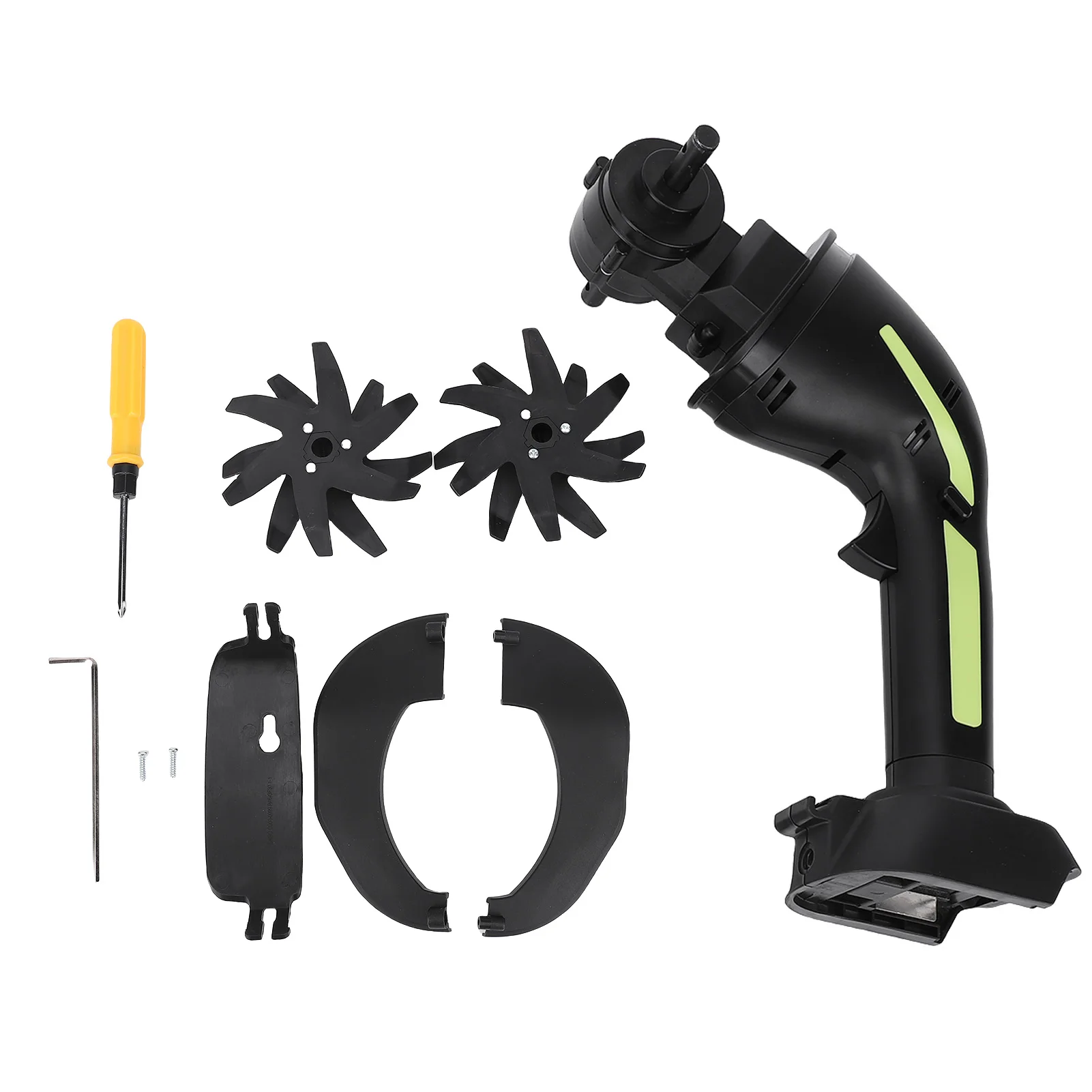 Cordless Garden Tiller Electric Garden Tiller Rechargeable Handheld Cordless Mini Cultivator for Loosening Soil Tilling Weeding