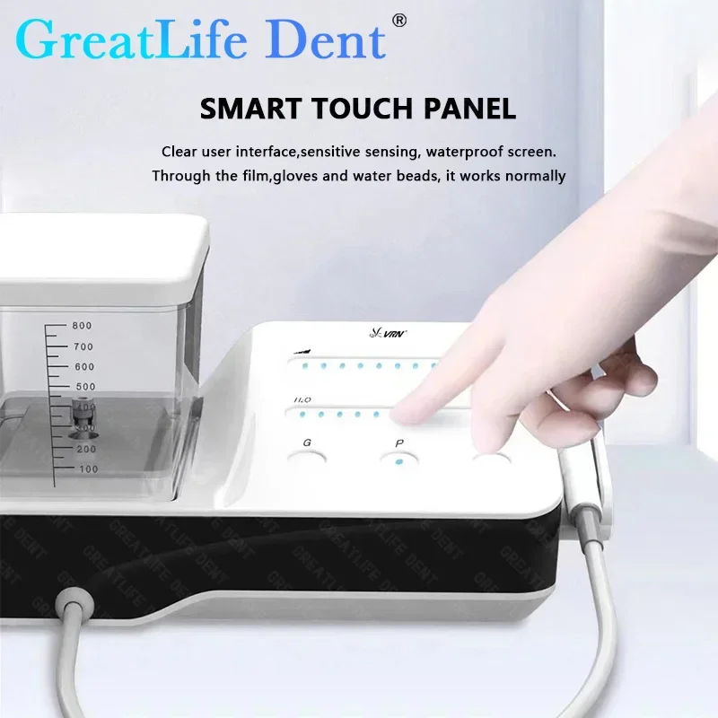 GreatLife Dent Dental VRN DA-20 قشارة الأسنان بالموجات فوق الصوتية آمنة وإزالة الجير فعالة مع دواسة لاسلكية