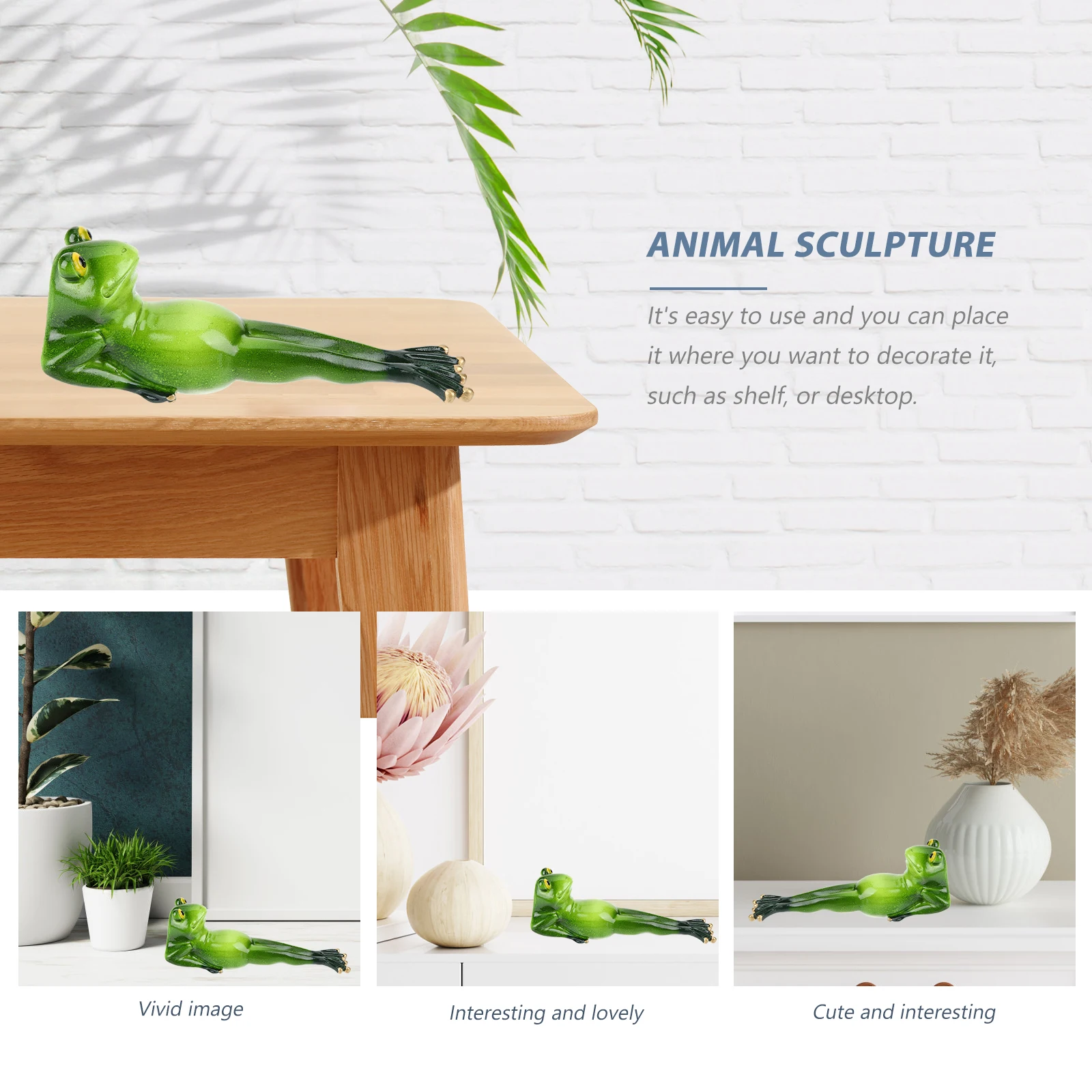 

Yoga Frog Ornament Funny Animal Sculpture Desk Decor Cute Figurines Decoration Ornaments