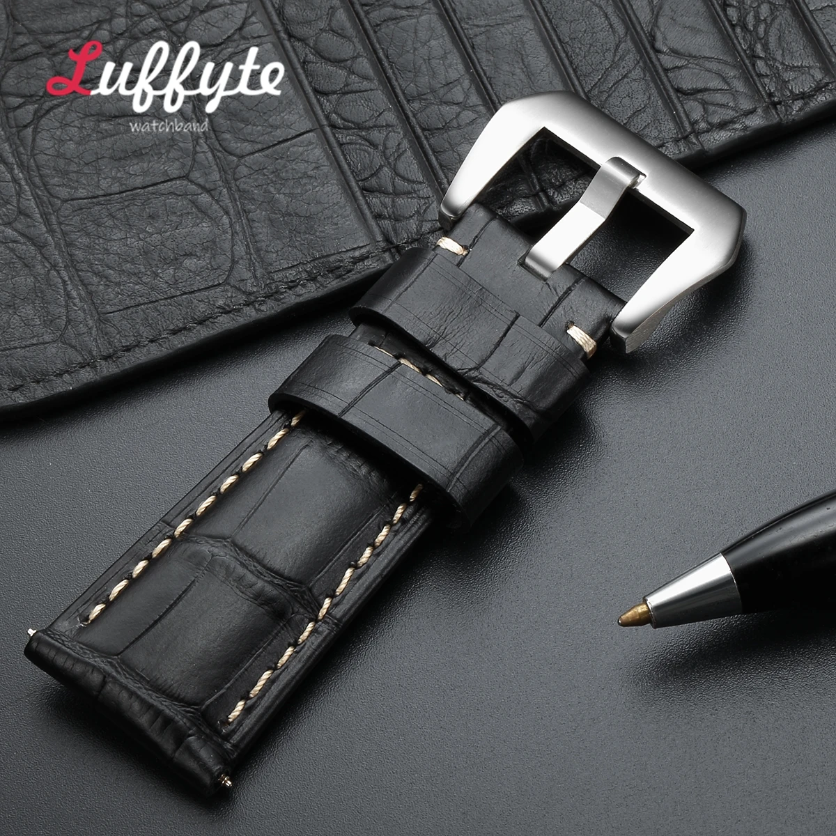 حقيقية جلد البقر الساعات 20 مللي متر 22 مللي متر 24 مللي متر 26 مللي متر الصلب مشبك ساعة اكسسوارات أسود أزرق براون ساعة اليد الأشرطة