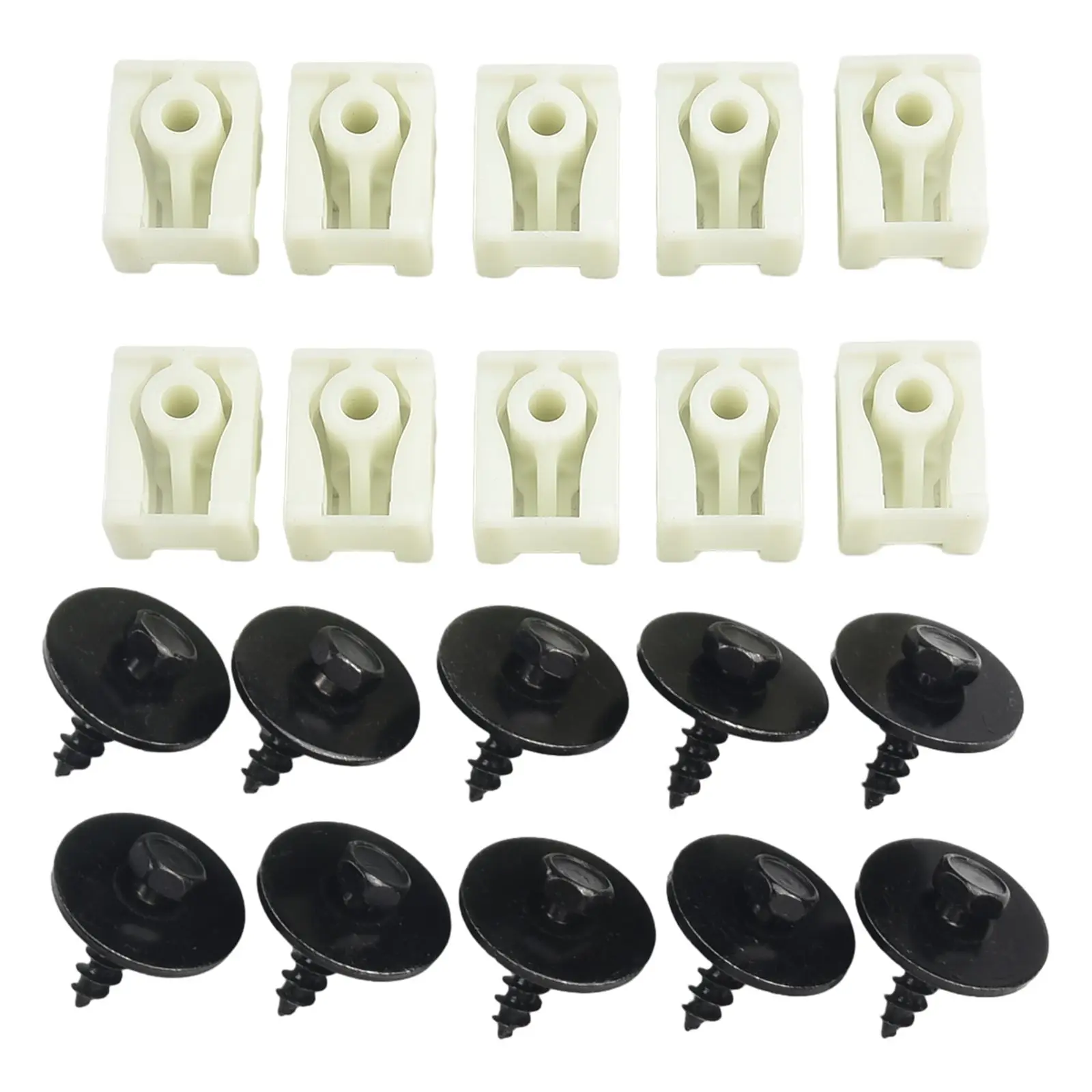 20pcs Plastic Liner Screw With Clips For Combo For BMW Front And Rear Mudguard Liner C-Clip Hex Bolt 07147311312 07149213164