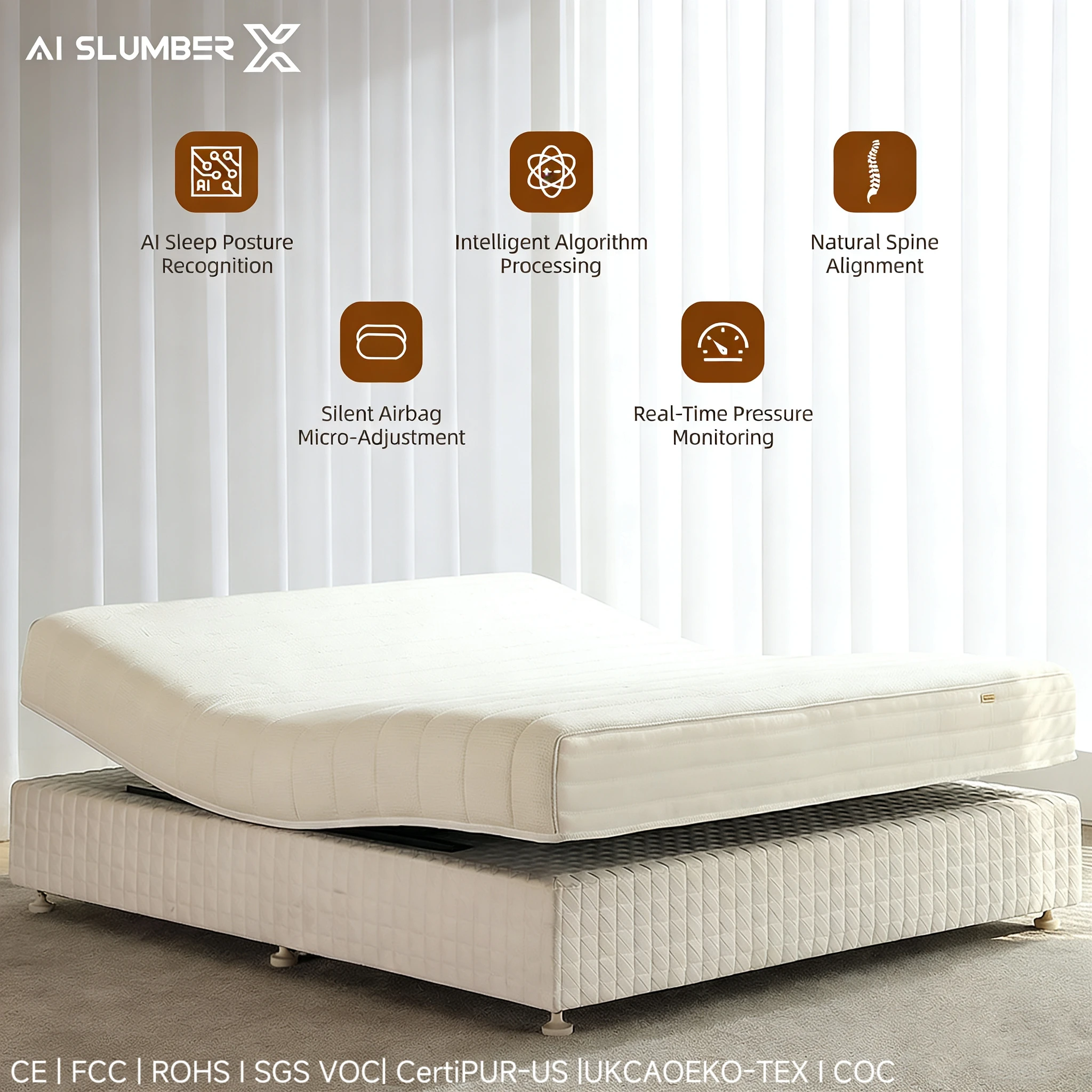 Multifunction Super Sleep System Smart Mattress with Heating Massage for Hotel Apartment Use