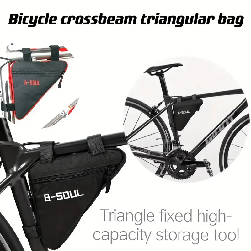 B-soul Bike Triangle Bag MTB Road Bike Repair Tool Bag Durable Wear and Scratch Resistant Bike Bag Cycling Parts