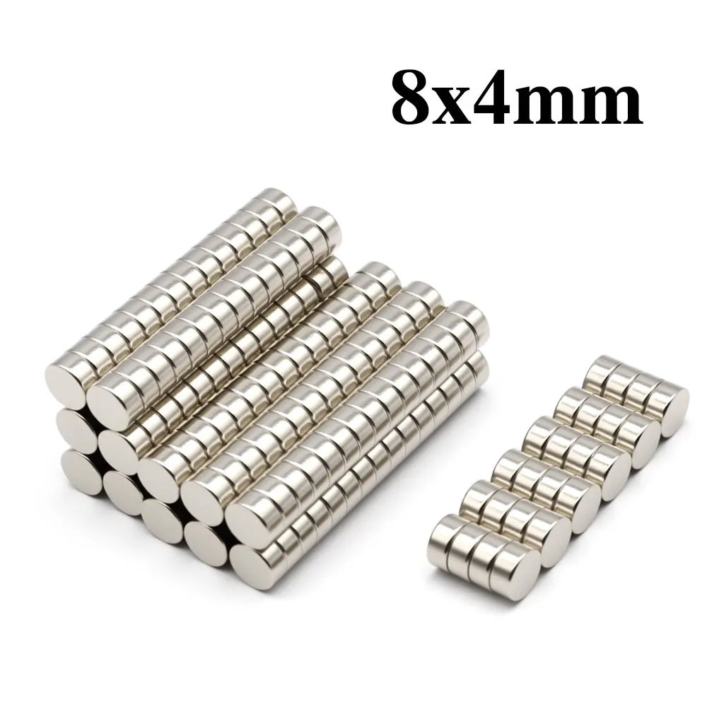 

8x4mm Super Powerful Round Neodymium Magnet NdfeB N35 Strong Permanent Magnetic imanes Refrigerator Magnet