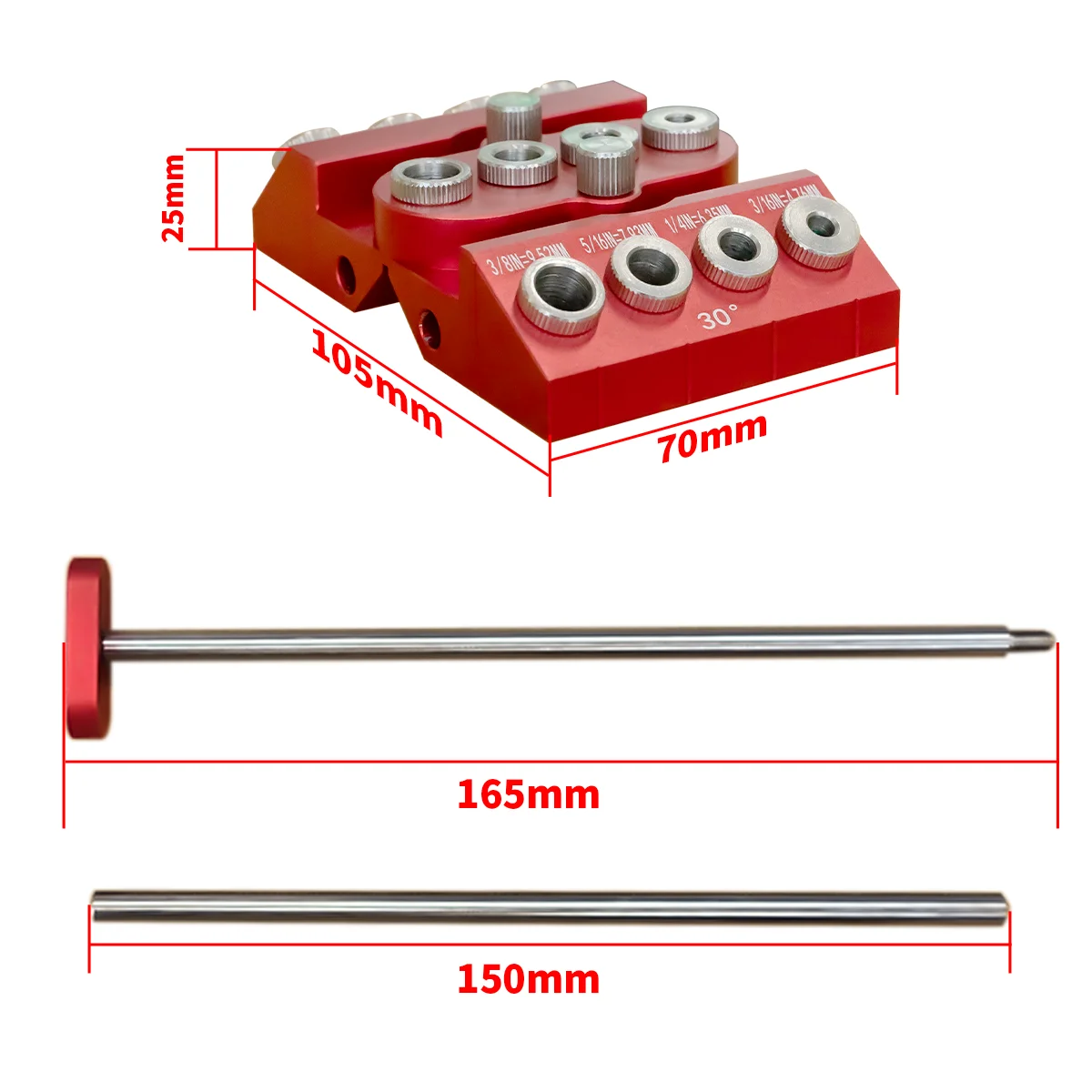 30°/45°/90° Aluminum Pocket Ho - Pocket Hole Jig recension och pris
