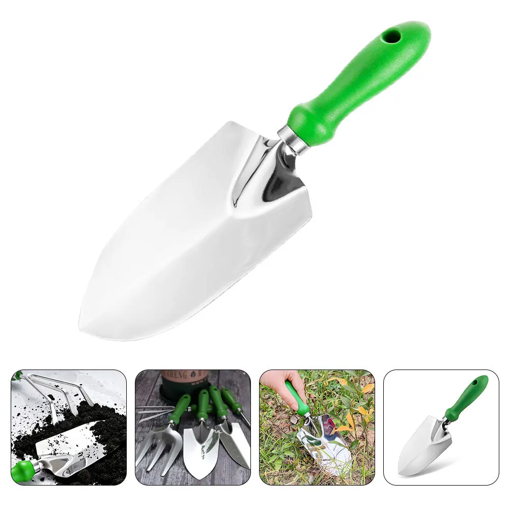 Iron Gardening Shovel Small Durable Portable Garden Trowel Planting Tool Ergonomic Handle Rust Resistant Spades for Gardening