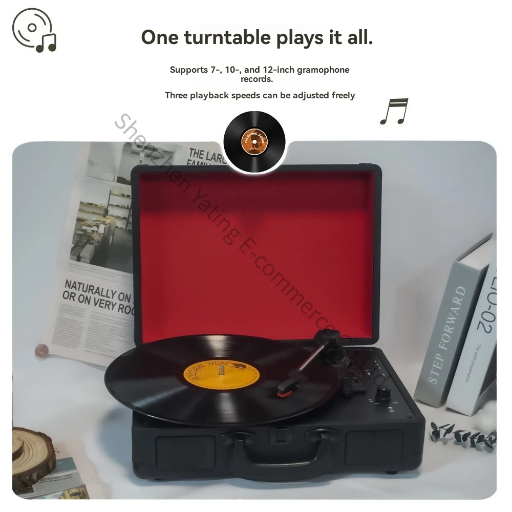 Support USB Vinyl Record Player, Retro Phonograph, Audio Bluetooth Speaker, Living Room LP Record Player Bluetooth Connection