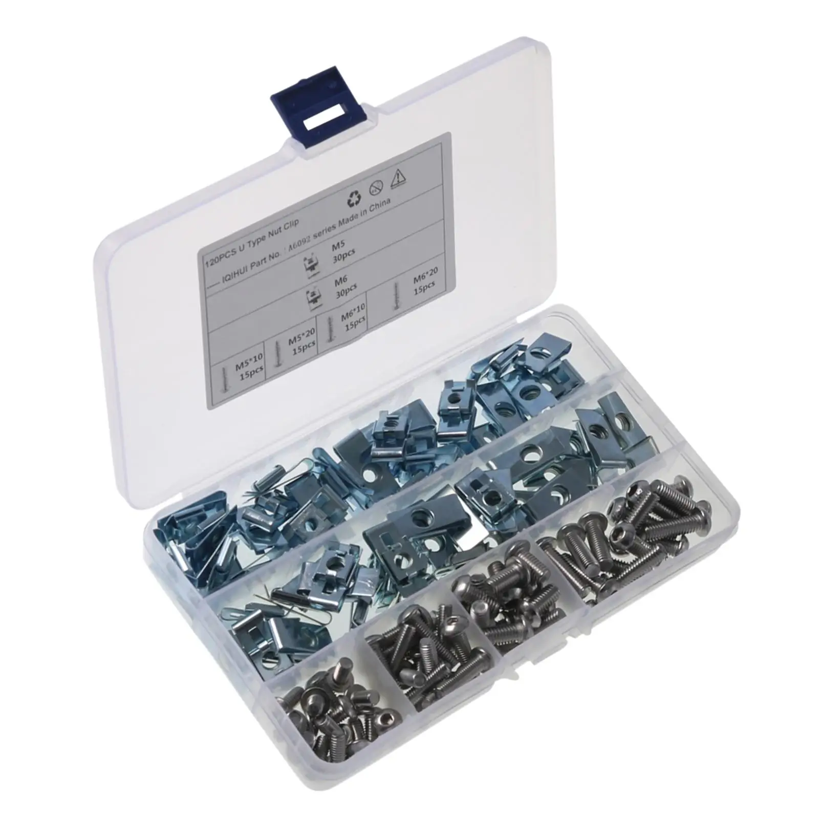 120Pcs clip Nut Screws Assortment Mounting for Automotive Tractor