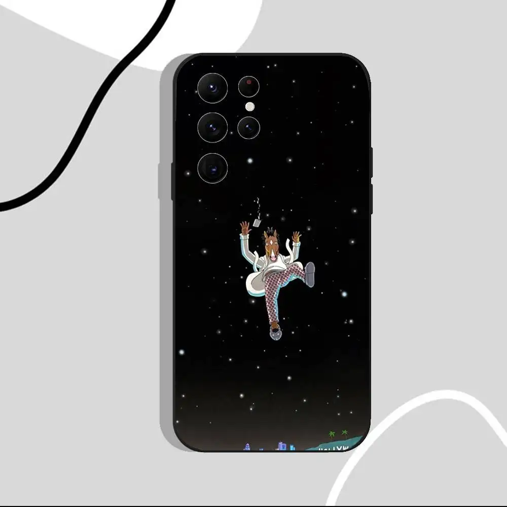 حافظة لهاتف سامسونج S25، S24 Ultra، S20، S30 plus، S22 Plus، S23، Ultra 5G غلاف أسود من السيليكون