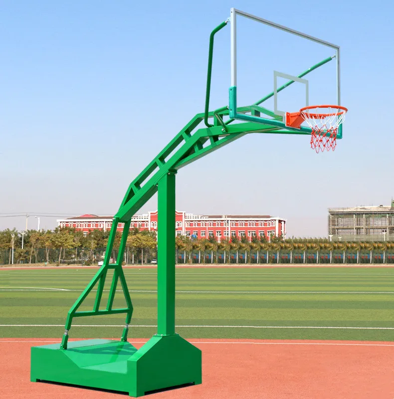 

Adult Outdoor Basketball Hoop Stand Professional Fiba Basketball Stand Port 10ft Portable Basketball Pole with Pole Padding
