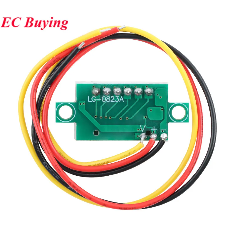 1-10Pcs 0.28 0.36 Inch DC Mini LED Digital Voltmeter 0-100V Voltage Meter 2 3 Wire Auto Car Mobile Power Voltage Tester Detector