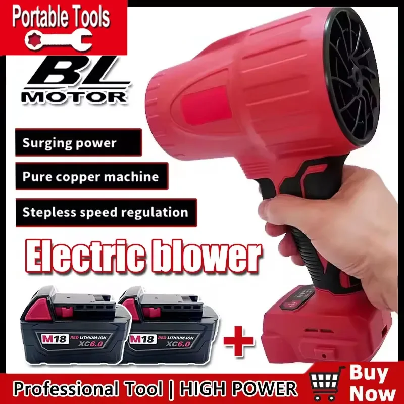 

For Milwaukee 30000RPM Brushless Air Blower Cordless Turbo Fan Handheld Violent Fan Dryer 20V Rechargeable Dust Blowing Tool