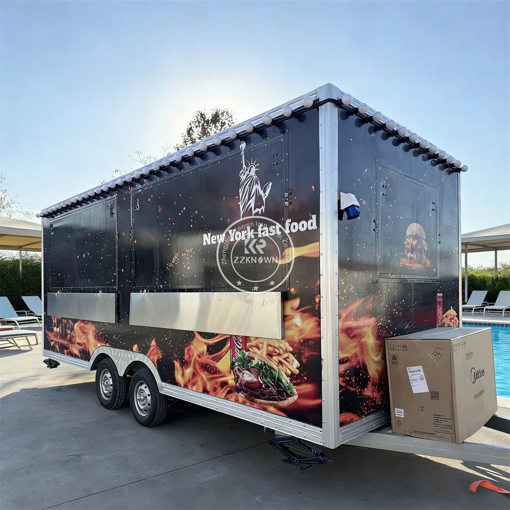 

Food Cart Coffee Catering Concession Fast Food Trailer Mobile Fully Equipped Pizza Street Food Truck Trailer For Sale