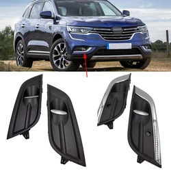 For Renault Koleos 2017-2018 Car Front Bumper Fog Light Lamp Bezel Frame Cover Grille Shell Cap Hood Lid Chrome