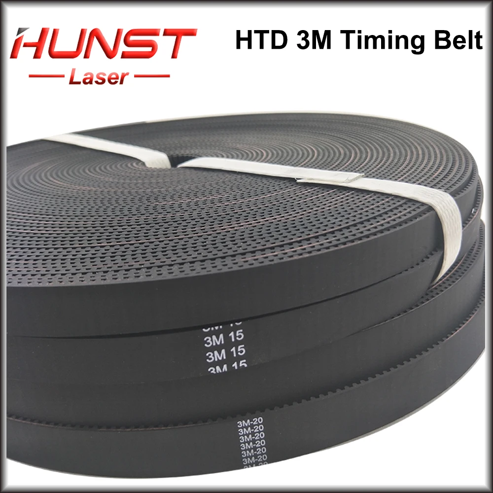 HTD 3M PU Open Timing Belt Width 5mm-40mm Transmission Synchronous 3M Belt For CO2 Laser Engraving Cutting Machine Motor Belt