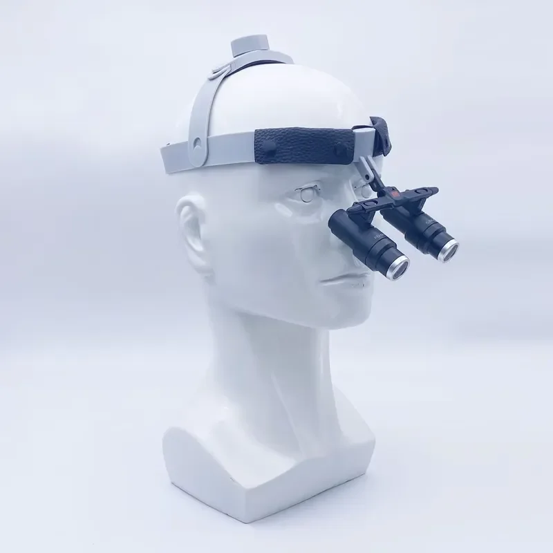 Micro-Plastic FD-501K-1 Dentist Cardiology Binocular Loupe 6.0X Head Band Black CE ISO Certified Manual Power Class I