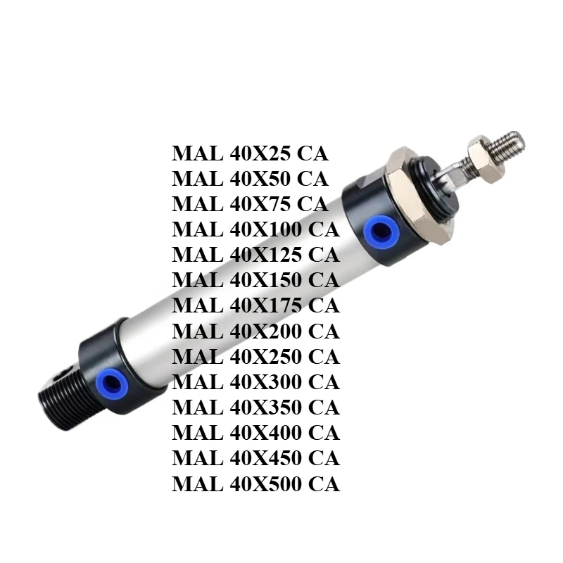 

MAL40-25/50/75/100/125-500 CA Mini Round Pneumatic Cylinder Compact Air Cylinder for Automation Equipment Pneumatic System