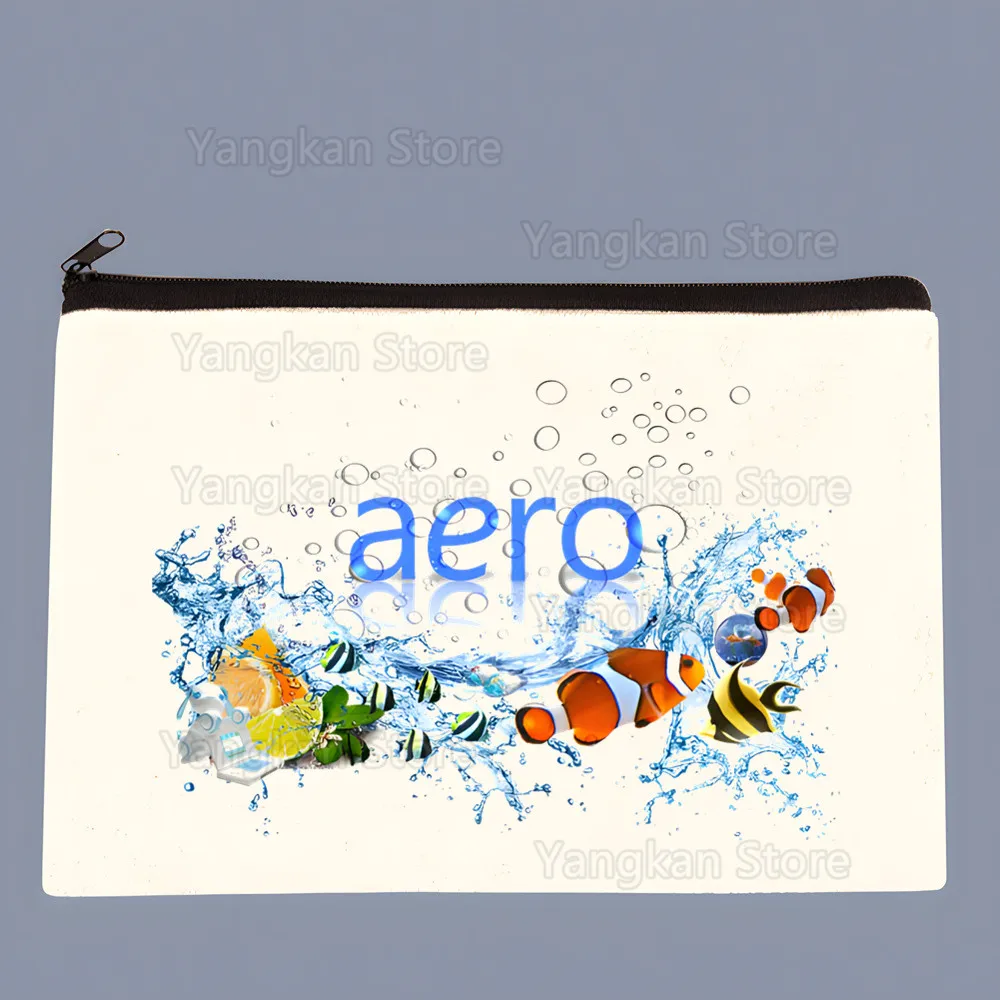 

Косметички Frutiger Aero Canvas на молнии, сумки для карандашей, пустые сумки для творчества, косметички для путешествий