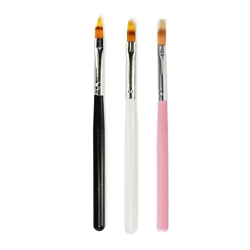 Nail Brush Serrated Powder Bar Black Bar Nail Pen Gradient Pen Nail Tools for Professional And Home Use