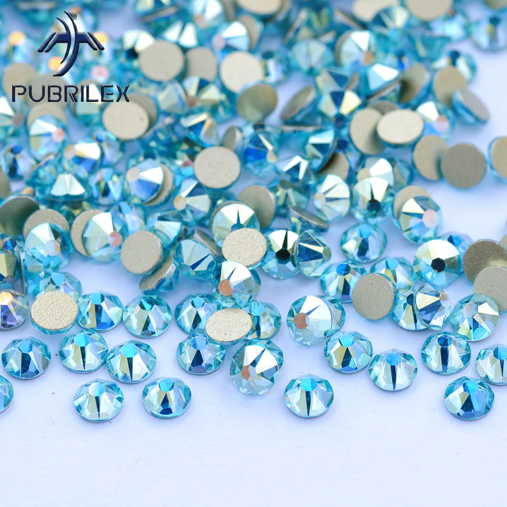 PUBRILEX 2088NoHF Beautiful Plating AB SS16-SS20 Non Hotfix Crystal Cold Rhinestones DIY Sewing Accessories Garment For Dress