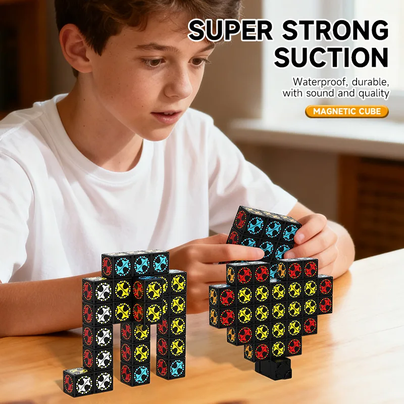 2026 Hot Magnetic Building Blocks Mine World Magnet Cube Set for Boy Girl Kid Age DIY Model Children Stem STEM Sensory Toy Gift