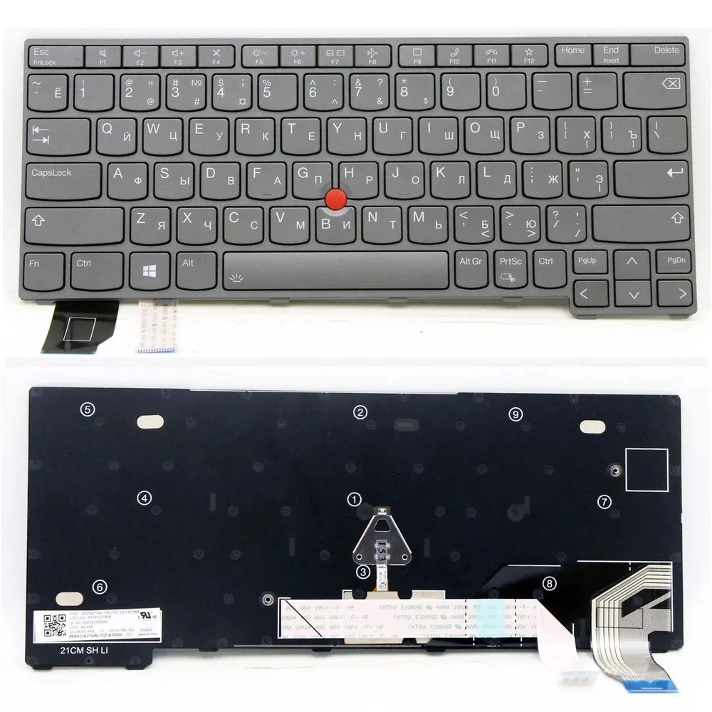 

XIN-русская клавиатура для ноутбука с подсветкой для Lenovo ThinkPad X13 Gen 2 X13 Yoga Gen 2 со указателем и подсветкой