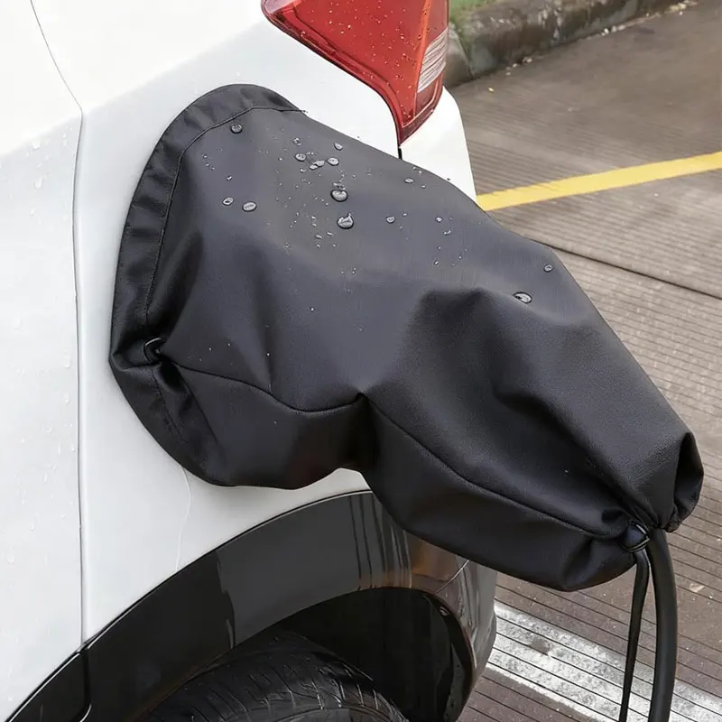 Electric Car EV Charger Port Rain Cover Oxford Cloth Charging Gun Protective Sleeve Dustproof Waterproof Cover for Outdoor Useg