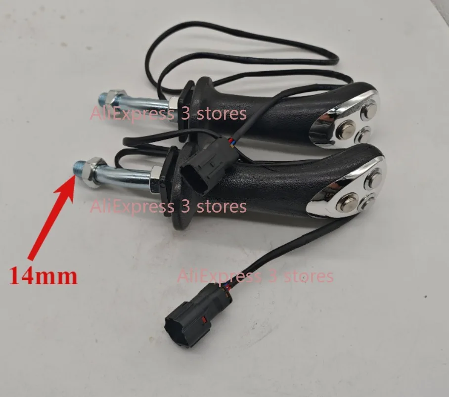 1 Pair Hydraulic 3 Button Joystick Handle 14mm For Timber Grab Excavator