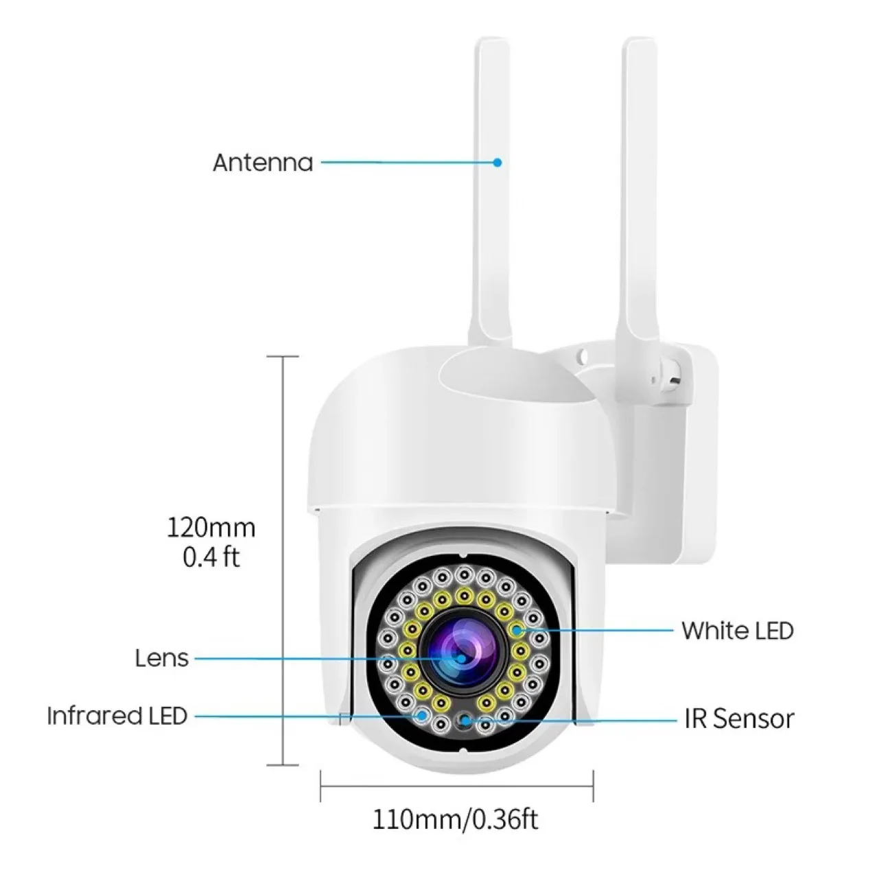 2MP 1080P Yoosee APP كامل اللون اللاسلكية PTZ IP كاميرا بشكل قبة AI كشف الإنسان أمن الوطن CCTV مراقبة الطفل