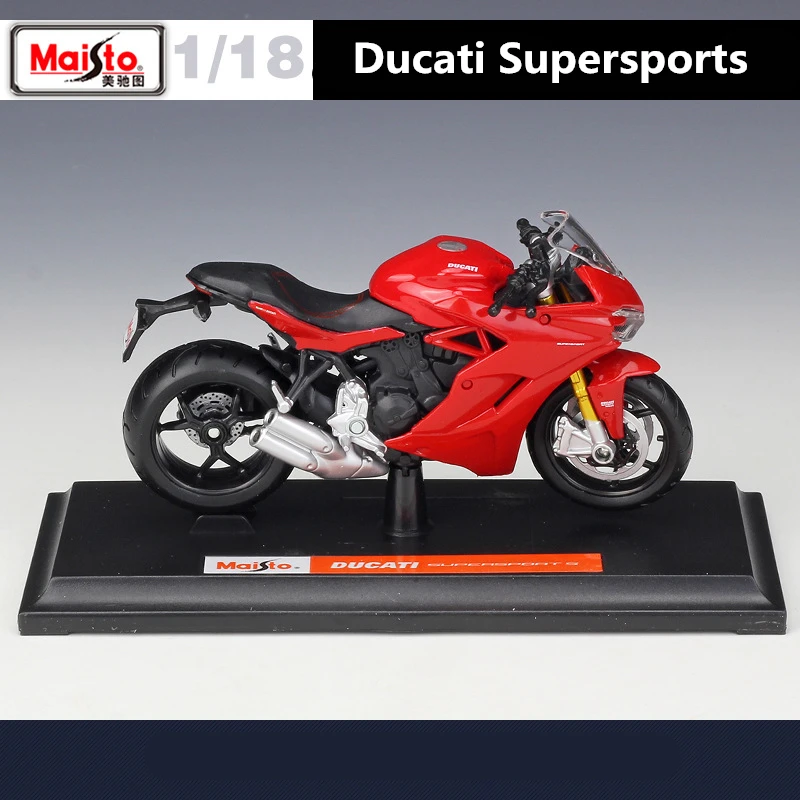 Maisto-Modèle de moto DucSauSupersports en alliage moulé sous pression pour enfants, collection de véhicules jouets, cadeau en métal, simulation, 1:18