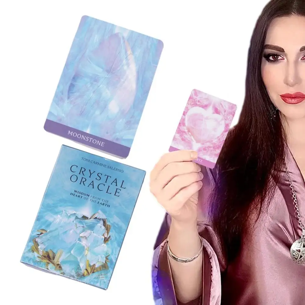 Crystal Oracle Tarot Cards 44-Card Psychological Deck Tarot Fate Divination Card Game Family Party Entertainment Board Games