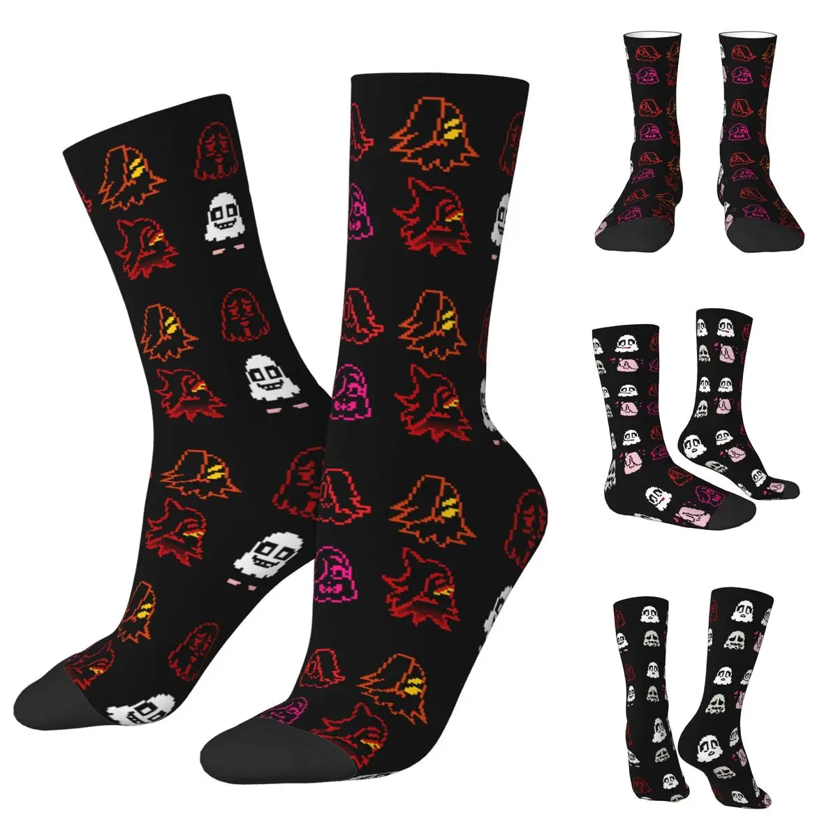 

Sans And Papyrus Sprites Undertale Napstablook Men and Women printing Socks,Windproof Applicable throughout the year