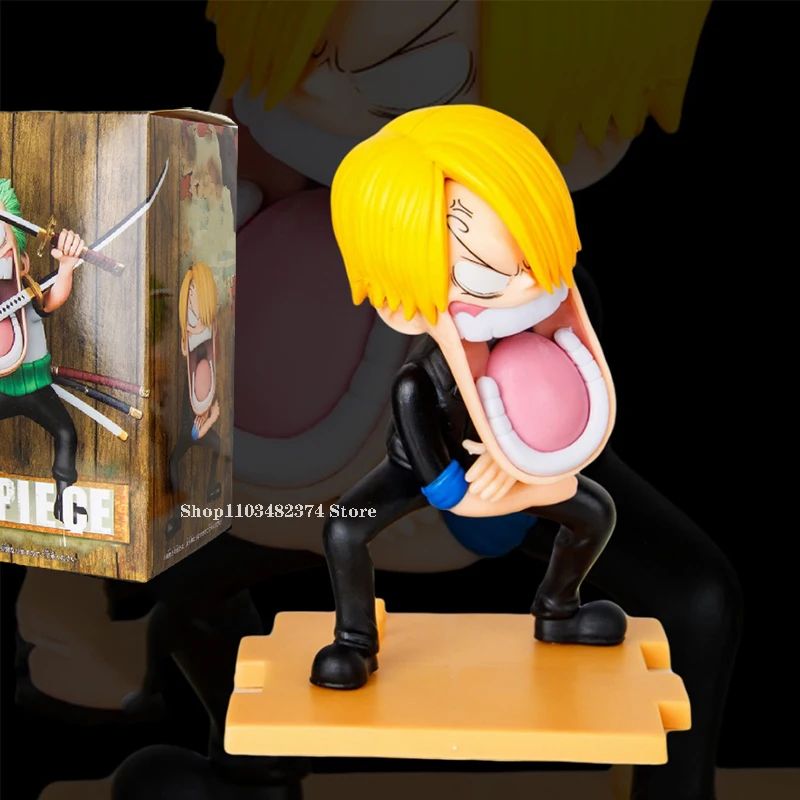 

15cm Cartoon Hunger Sanji Figure One Piece Action Figurine Cute Statue Sanji Vinsmoke Figure Decoration PVC Collection Toys Gift