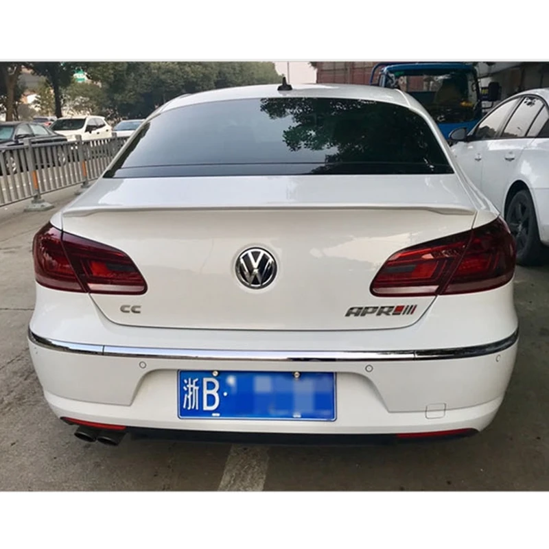 For Volkswagen VW Passat CC 2009-2016 Auto ABS Plastic Unpainted Color Rear Trunk Wing Lip Spoiler Car Accessories