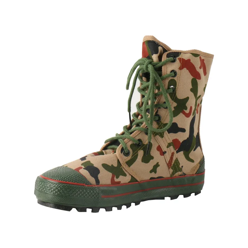 Men's Boots High-Top Anti-Slip Canvas Boots Rubber Sole Safety Shoes Man Shoes