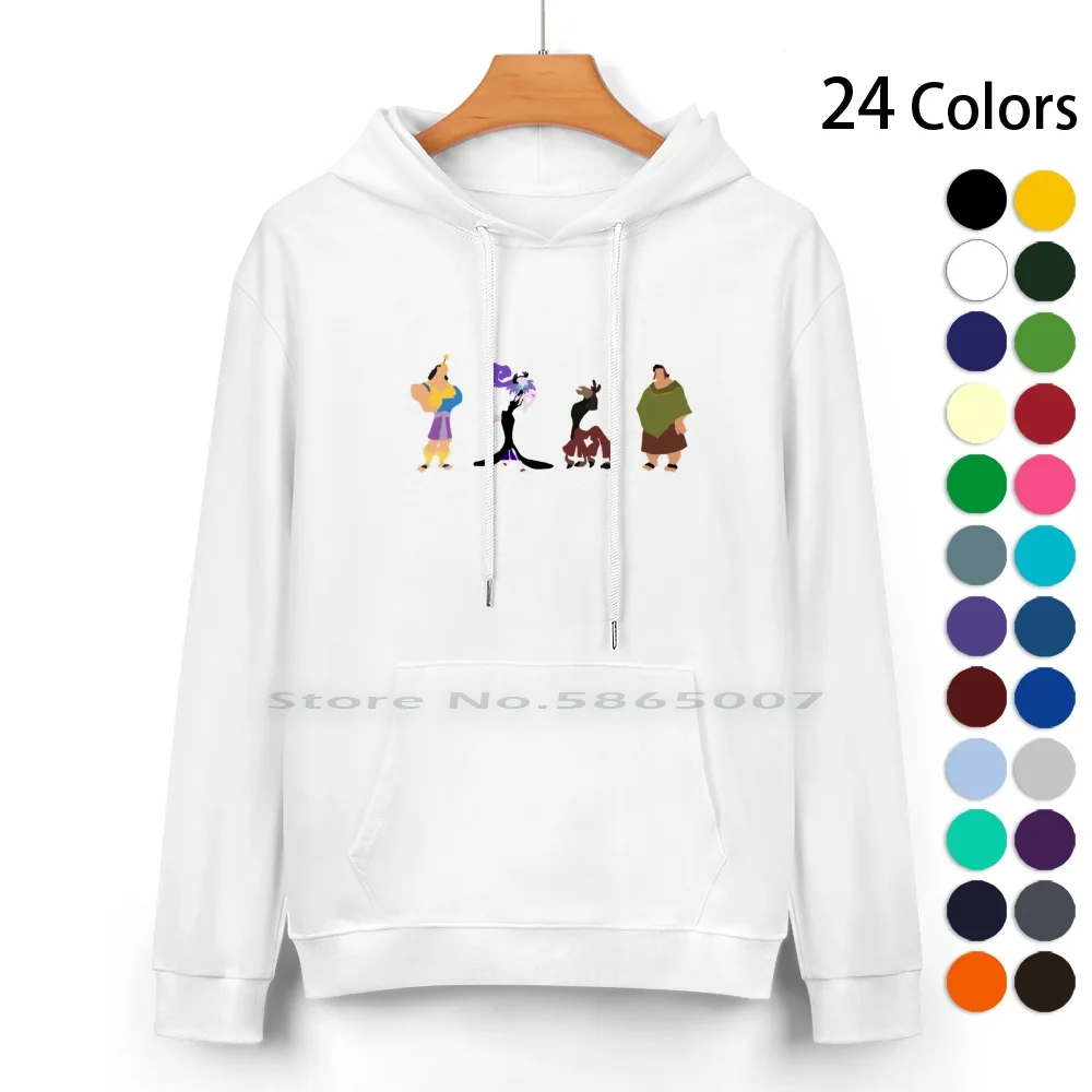 

Threw Off My Groove Pure Cotton Hoodie Sweater 24 Colors Emperors New Groove No Touchy Kuzco Llama Pacha Yzma Kronk 100% Cotton