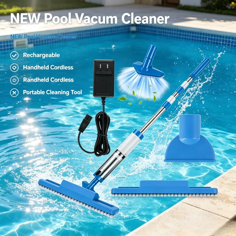 Portable Cordless Underwater Vacuum Tool for Fishpond Hot Tub Household Pool Dirt Cleaning