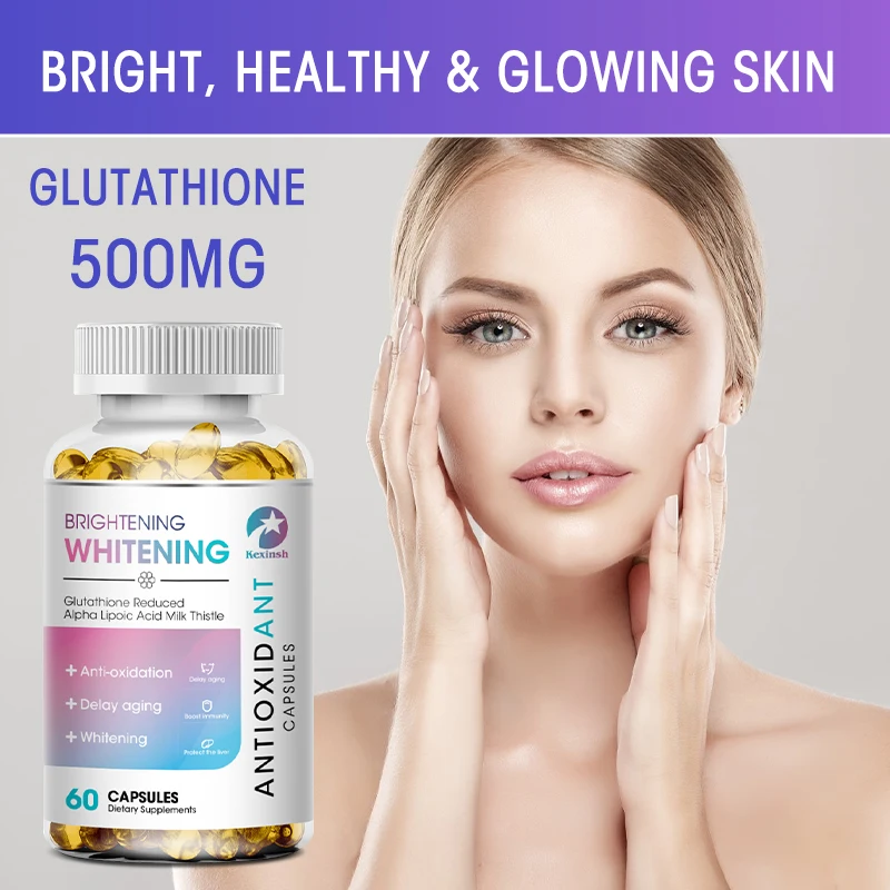 Kexinsh 60/120 Whitening Organic Glutathione Capsule Collagen Anti-Aging Skin Whitening